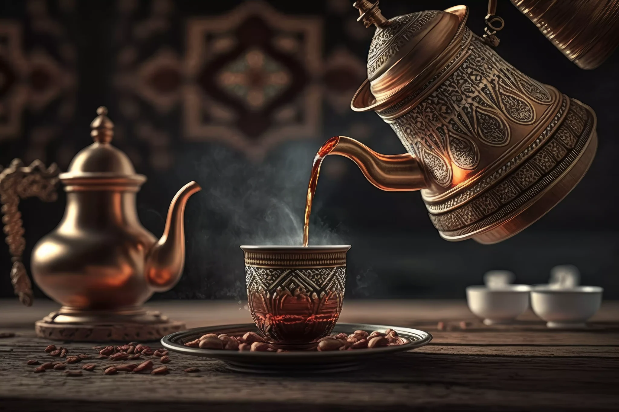 Geleneksel bakır cezvede pişen lezzetli kahve