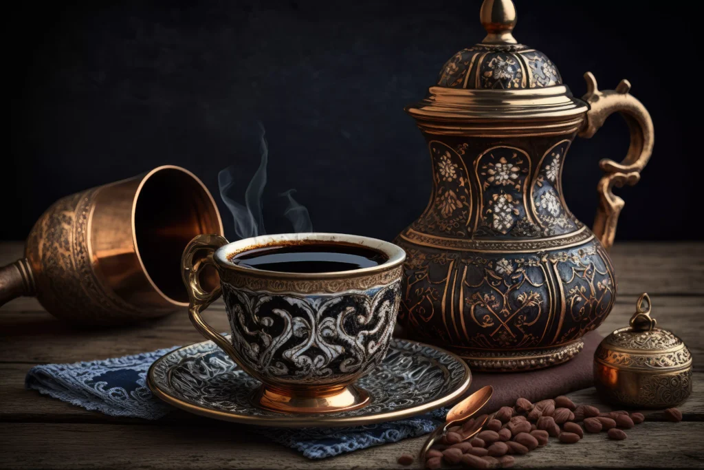 Arabic coffee With old Arabic atmosphere