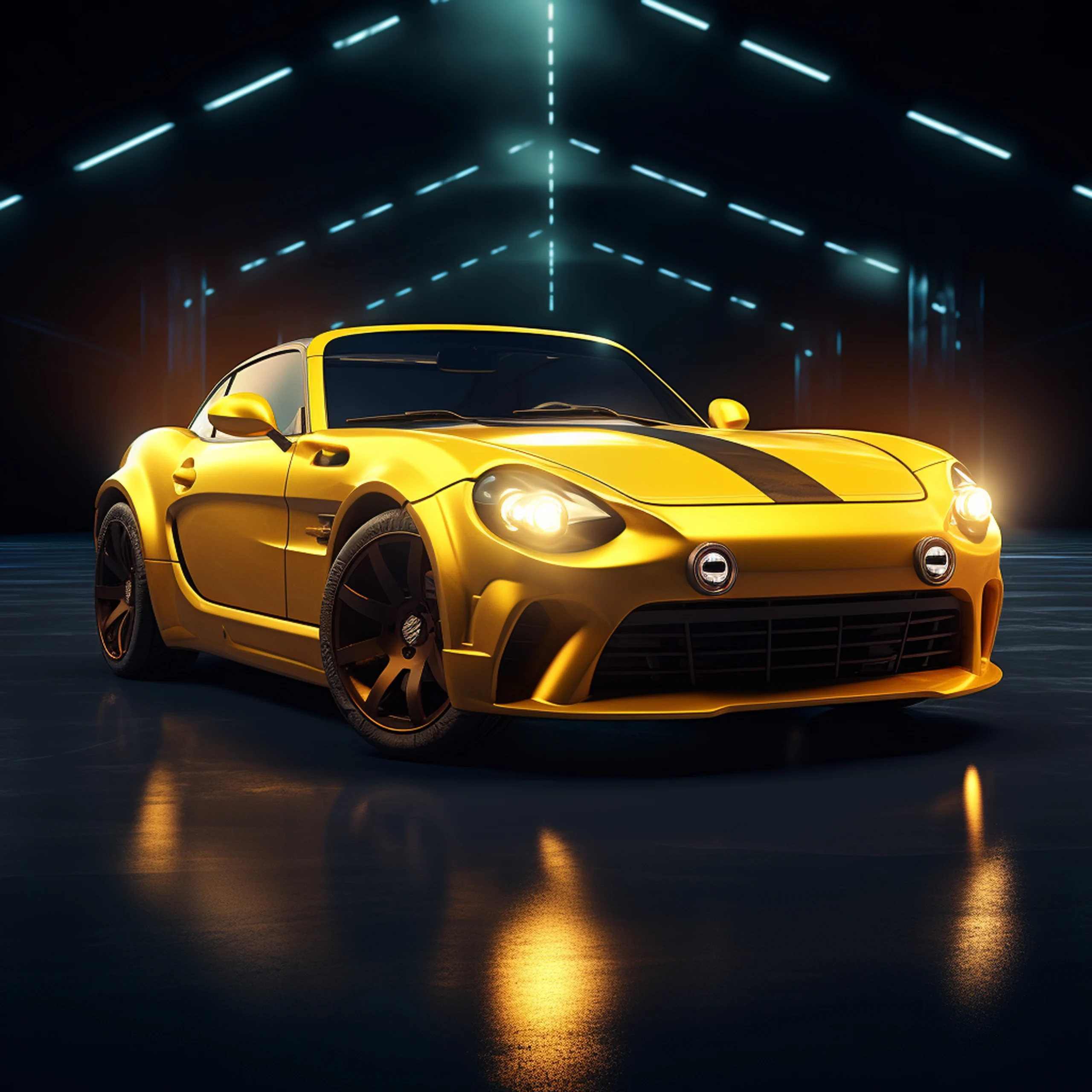 سوق الذهب والسيارات التركية , سيارة ذهبية اللون