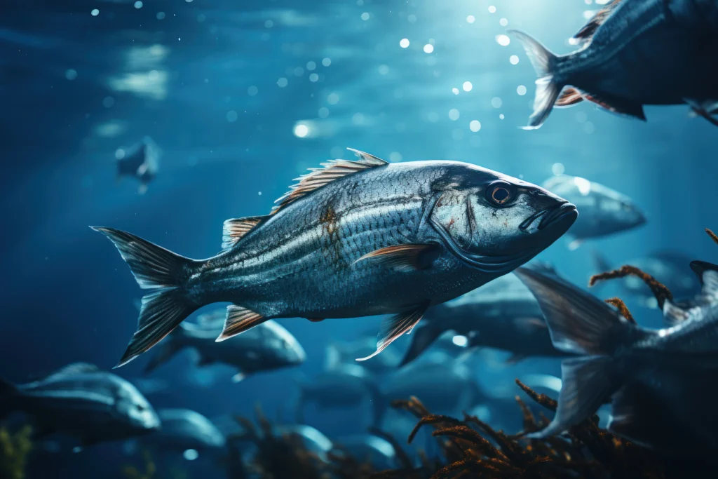 الزراعة المائية في تركيا سمكة زرقاء بحر نظيف بدييع أزرق