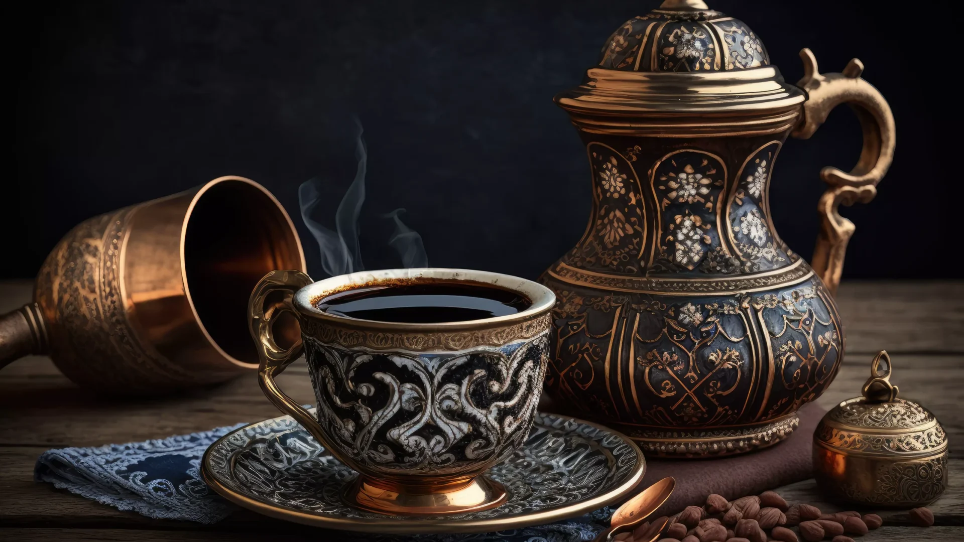 Arabic coffee With old Arabic atmosphere
