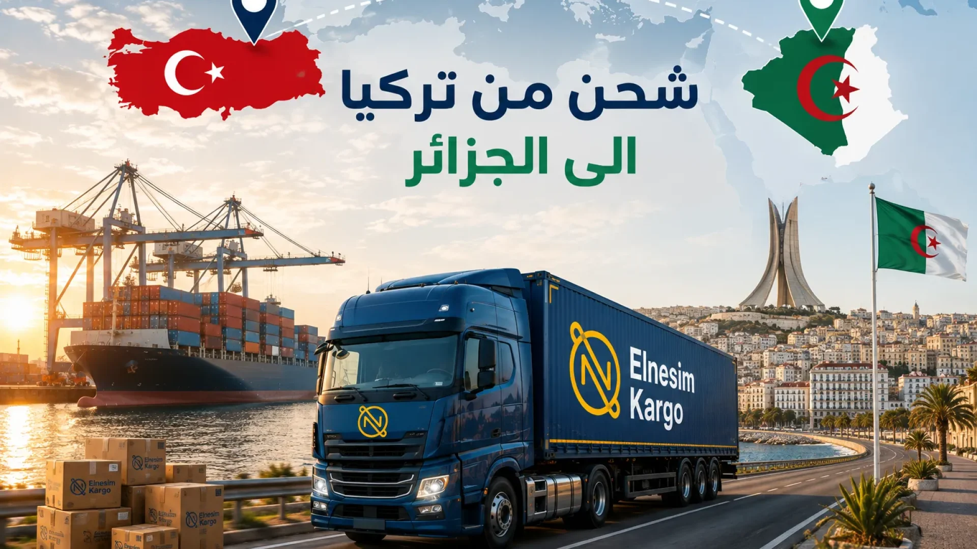 شحن من تركيا الى الجزائر