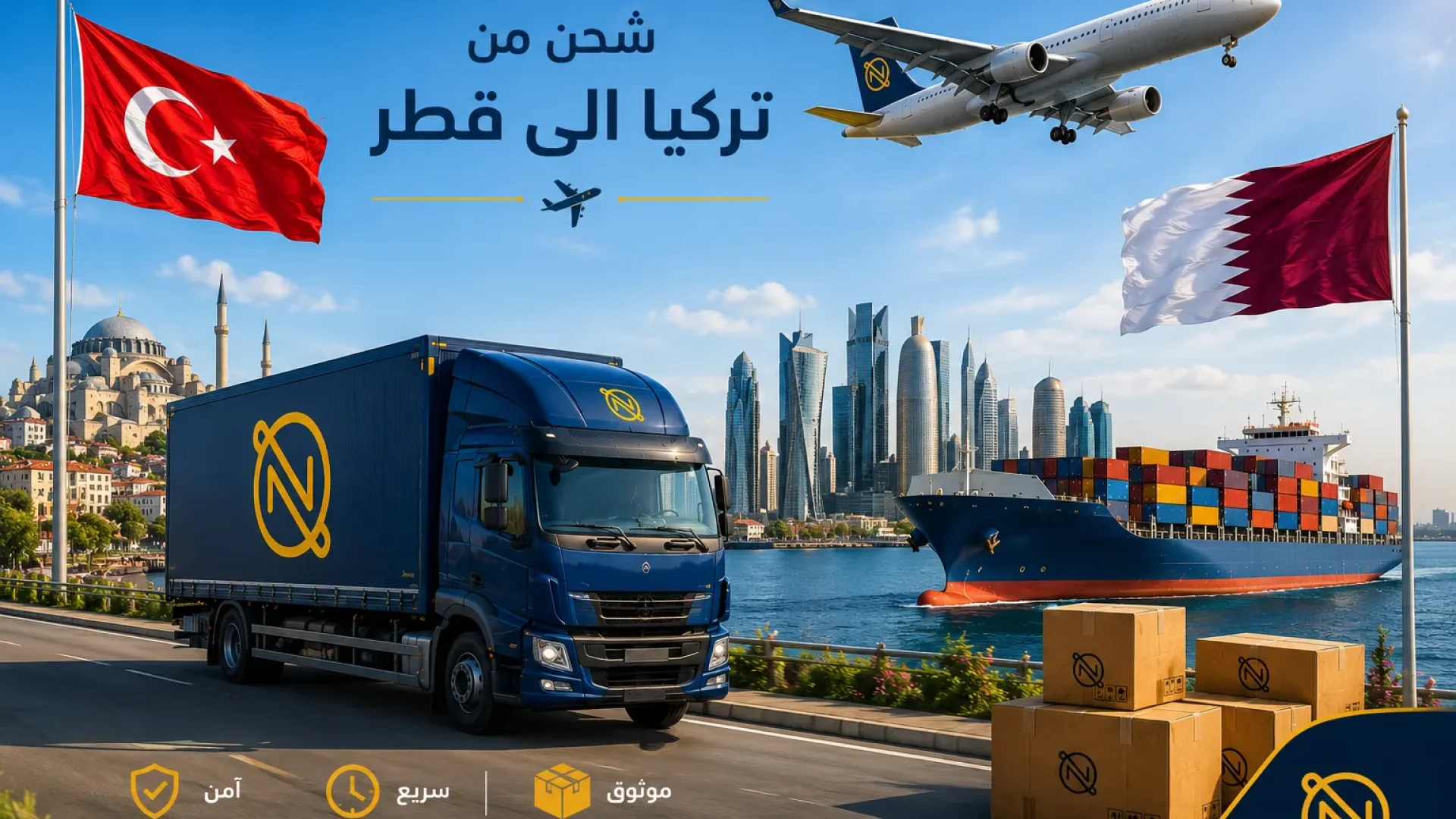 شحن من تركيا الى قطر
